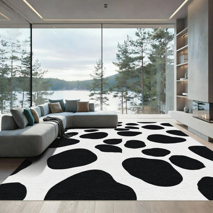 Monochromatic Spotted Irregular Shapes Rug