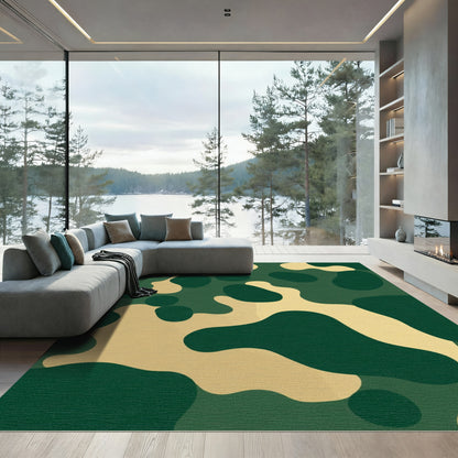 Organic Camouflage Tan and Green Rug