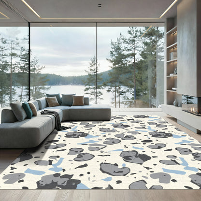 Abstract Stone Speckled Cream Rug