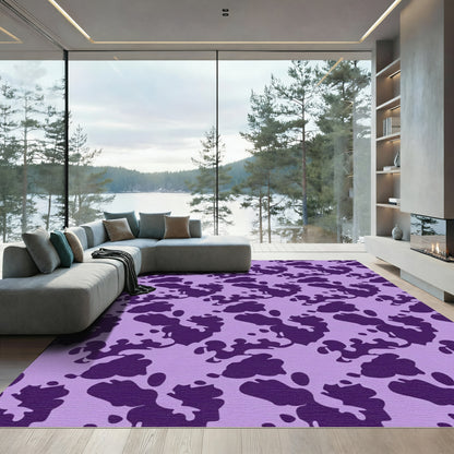 Lavender Purple Organic Splatter Rug