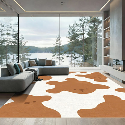 Brown Teddy Bear Collage Rug