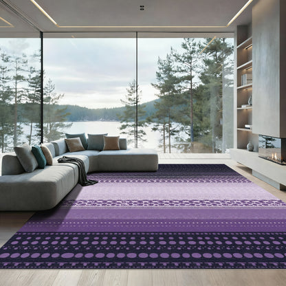 Amethyst Stripe Geometric Line Rug