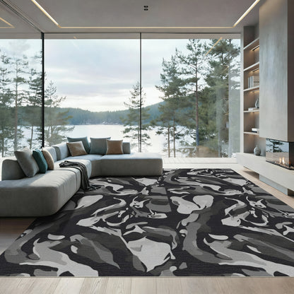 Monochromatic Abstract Blends Rug