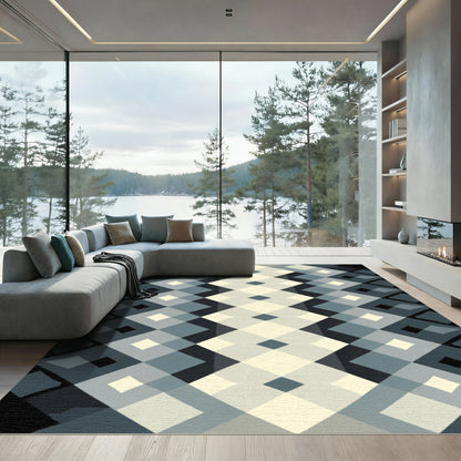 Modern Gradient Diamond Stripe Rug