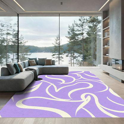 Lilac Swirls Continuous Flow Rug