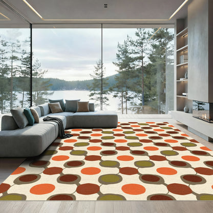 Mid Century Modern Dot Chain Rug