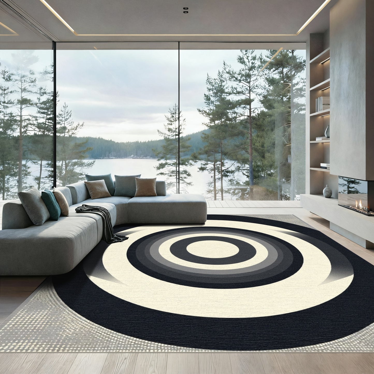 Monochromatic Circles Gradient Rug
