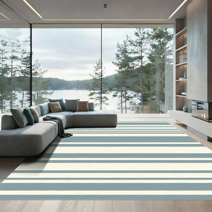 Blue Stripe Accent Rug