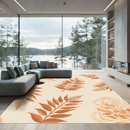 Terra Cotta Botanical Arrangement Rug