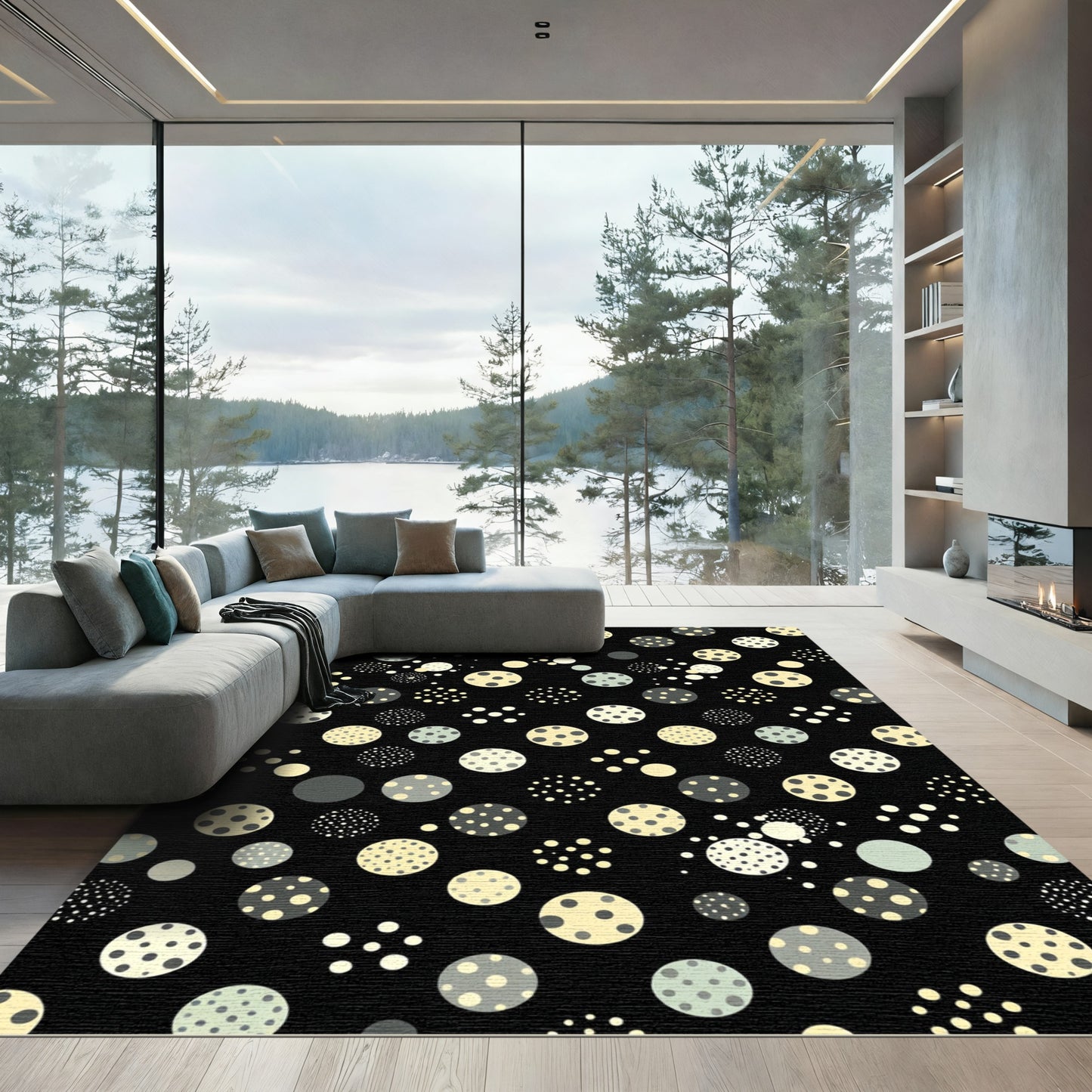 Subtle Polka Dot Array Rug