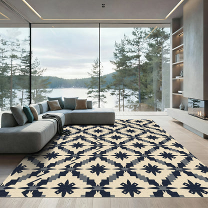 Navajo Diamond Starburst Cream Rug