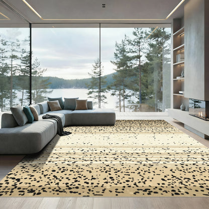 Sandy Speckled Horizontal Stripe Rug