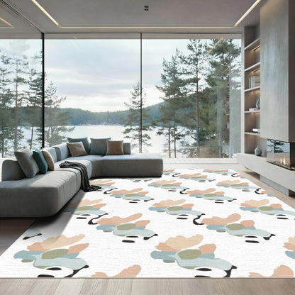 Pastel Abstract Splatter Composition Rug