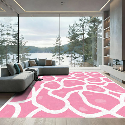 Pink Organic Cell Modern Rug