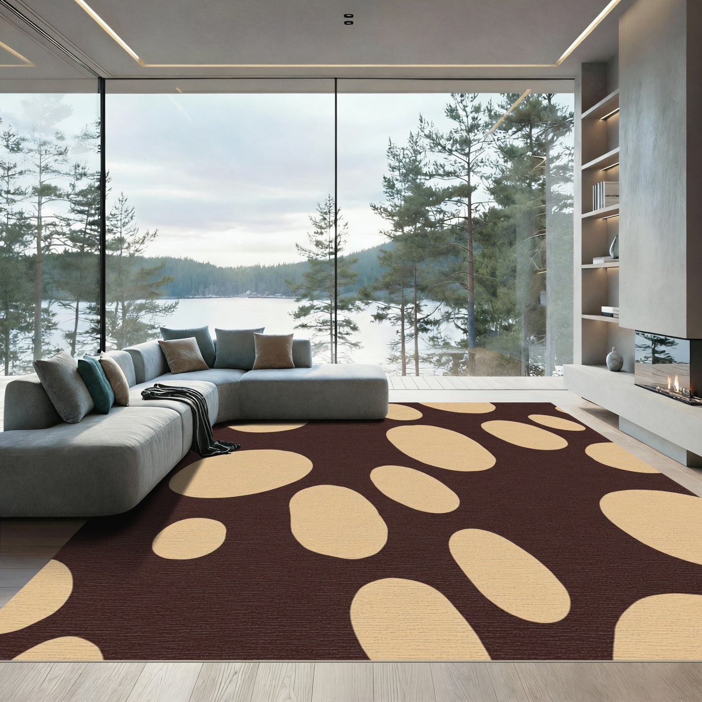 Coco Bean Organic Oval Shape Rug