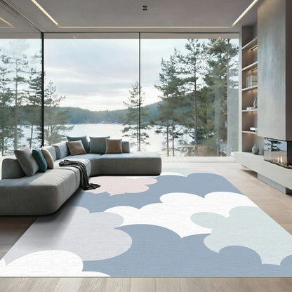 Soft Pastel Cloudscape Sky Rug