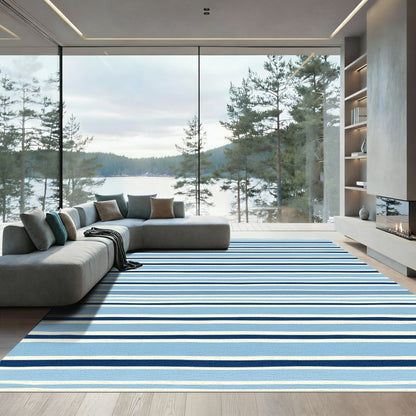Ocean Breeze Striped Canvas Rug