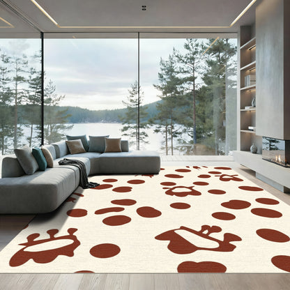 Brown Spots Blob Abstract Rug