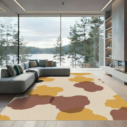Earthy Tone Blob Abstract Rug