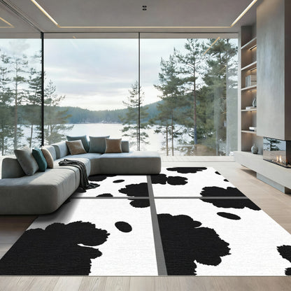 Cow Print Abstract Art Rug