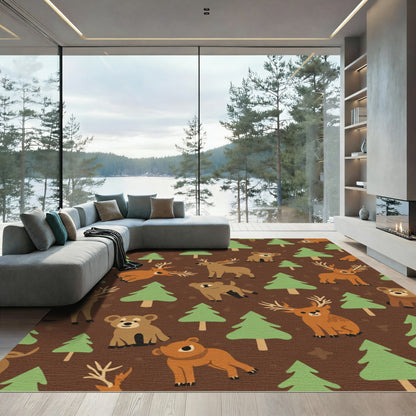 Woodland Creatures Forest Companions Rug