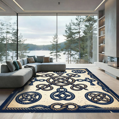 Nautical Rope Knot Ensemble Rug