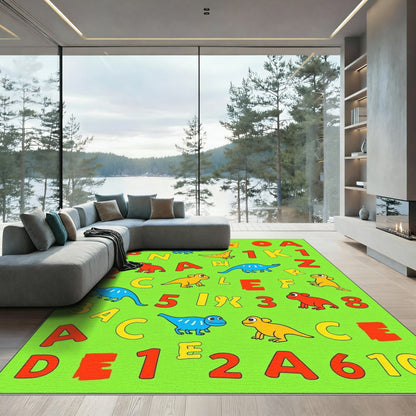 Dinosaur Alphabet Collage Rug