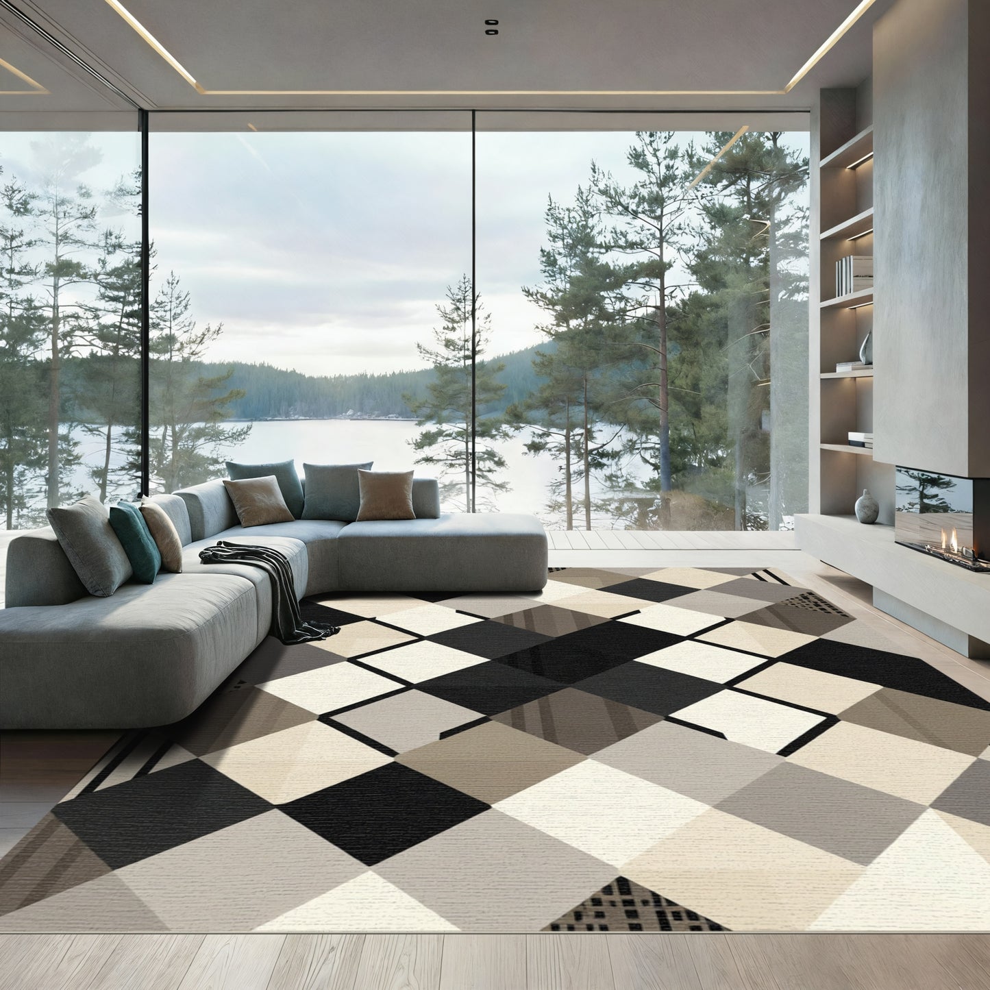 Monochromatic Diamond Lattice Geometric Rug