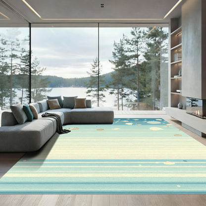 Coastal Seashell Stripe Arrangement Rug