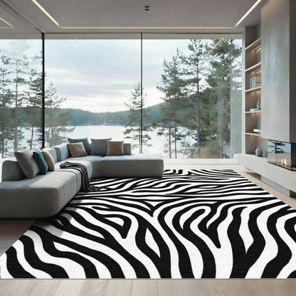 Contrast Abstract Animal Stripes Rug