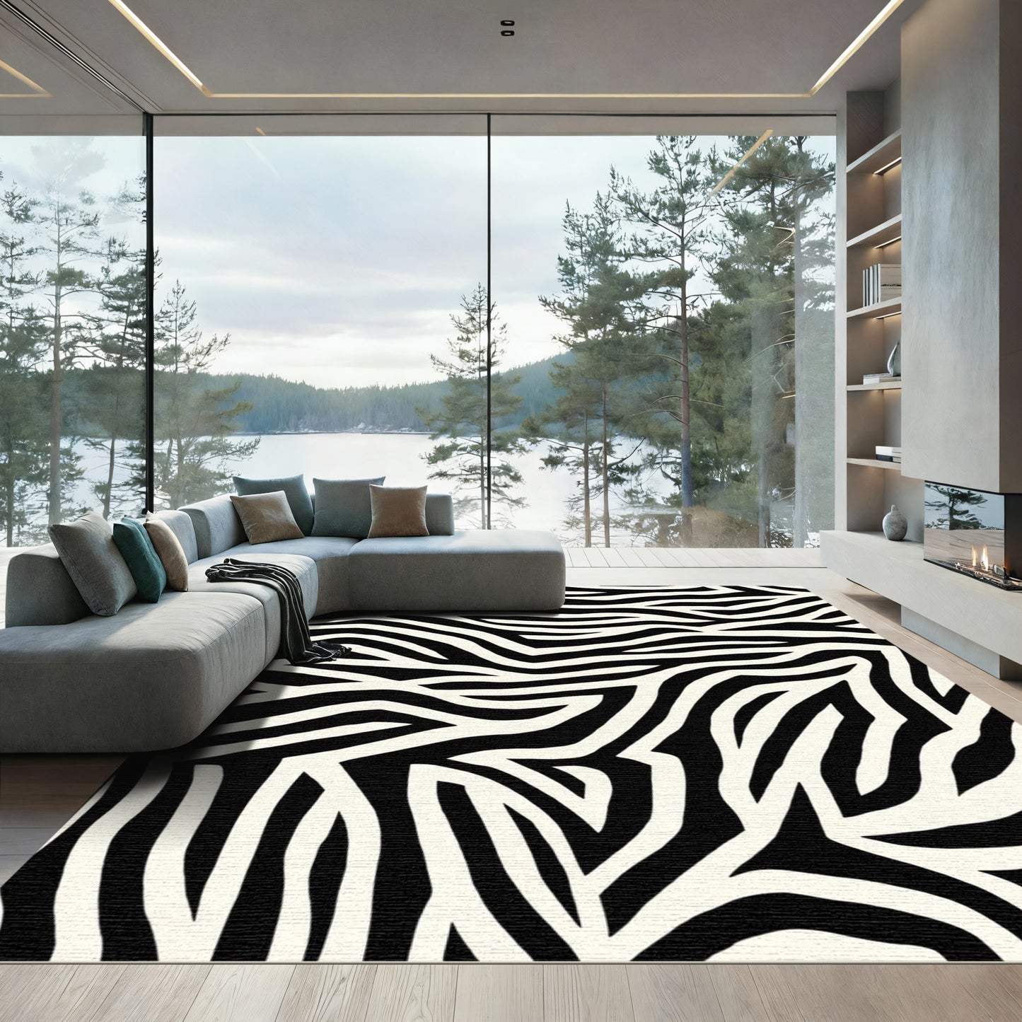 Abstract Animal Print Rug