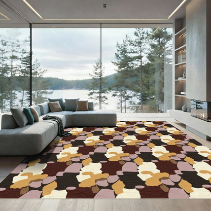 Earthy Tones Organic Abstract Blend Rug