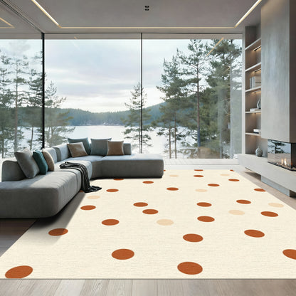 Autumn Polka Dot Circles Rug