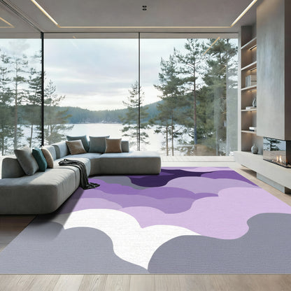 Lavender Cloudscape Abstract Gradient Rug