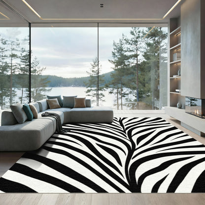 Stripe Natural Woodland Swirl Rug
