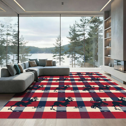 Rustic Red Buffalo Check Deer Rug