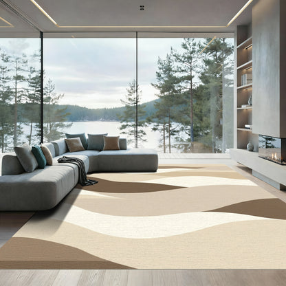 Earthy Tones Wavy Landscape Rug