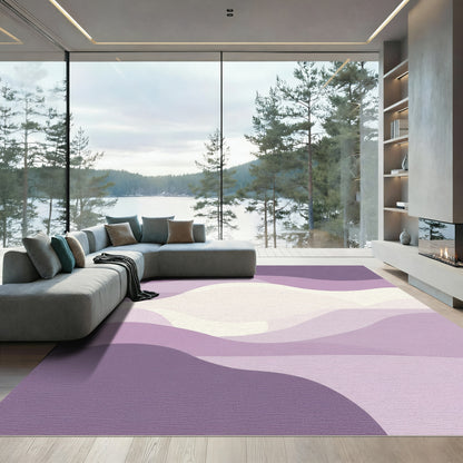 Lavender Abstract Gradient Wave Rug