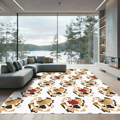 Abstract Camo Shapes Rug