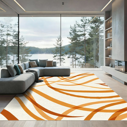 Amber Swirl Intertwined Ribbons Rug