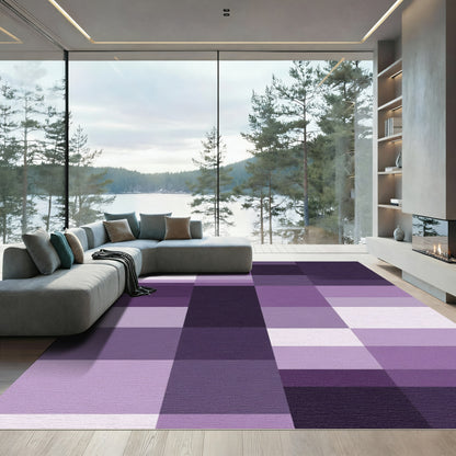 Amethyst Geometric Block Gradient Rug