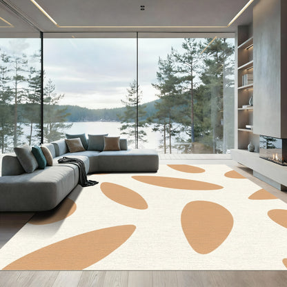 Terra Cotta Organic Blob Composition Rug