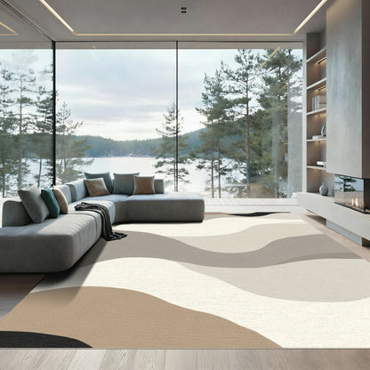 Neutral Swirl Organic Flow Rug