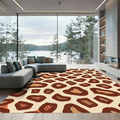 Brown Animal Print Spots Rug