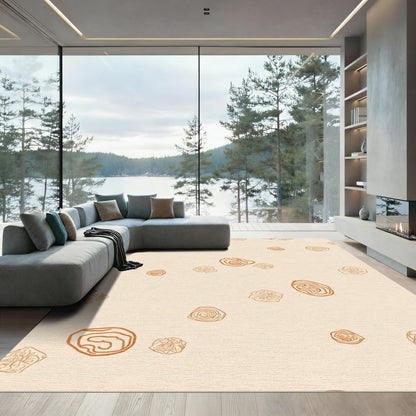 Terra Cotta Swirl Blossom Arrangement Rug