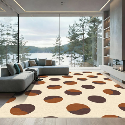 Brown Chocolate Chip Polka Dots Rug