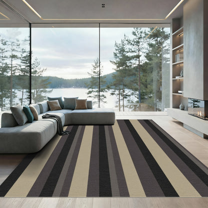 Earth Tones Vertical Stripe Rug