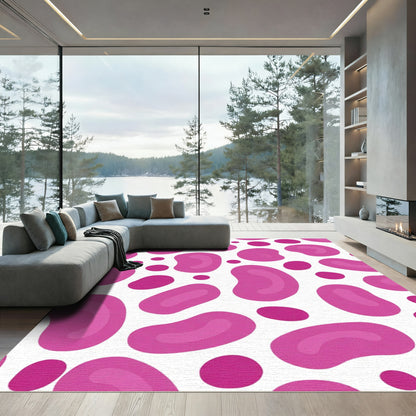 Vibrant Pink Organic ShapesRug Rug