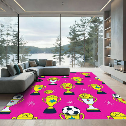 Golden Trophy Ball Medley Jam Rug