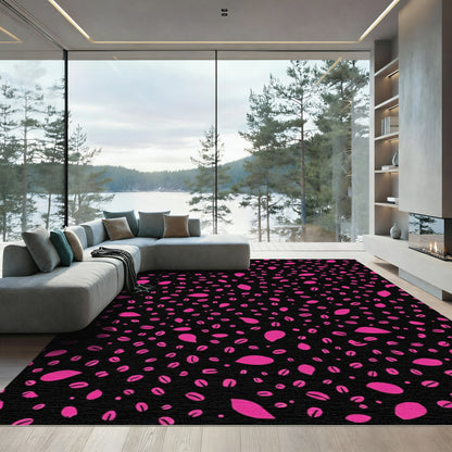 Vibrant Pink Bean Scatter Rug